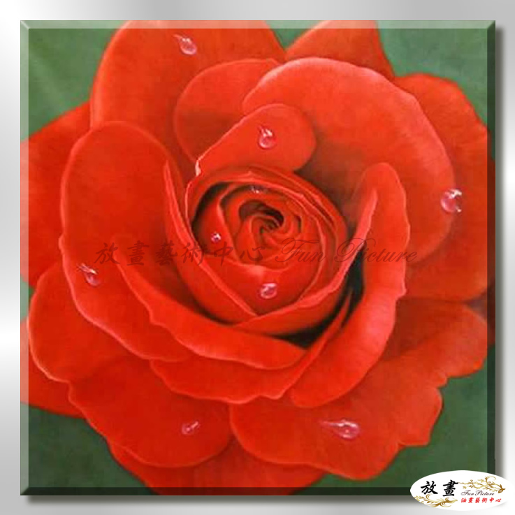 玫瑰251 純手繪 油畫 方形 紅色 暖色系 寫實 掛畫 無框畫 民宿 室內設計 居家佈置