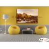 古典風景GD41 純手繪 油畫 橫幅 黃褐 暖色系 山水 門市 客廳 裝飾 招財 風水 民宿 辦公室