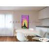 裝飾孔雀NF078 純手繪 油畫 直幅 紫綠 冷色系 動物 畫飾 無框畫 民宿 餐廳 裝潢 室內設計